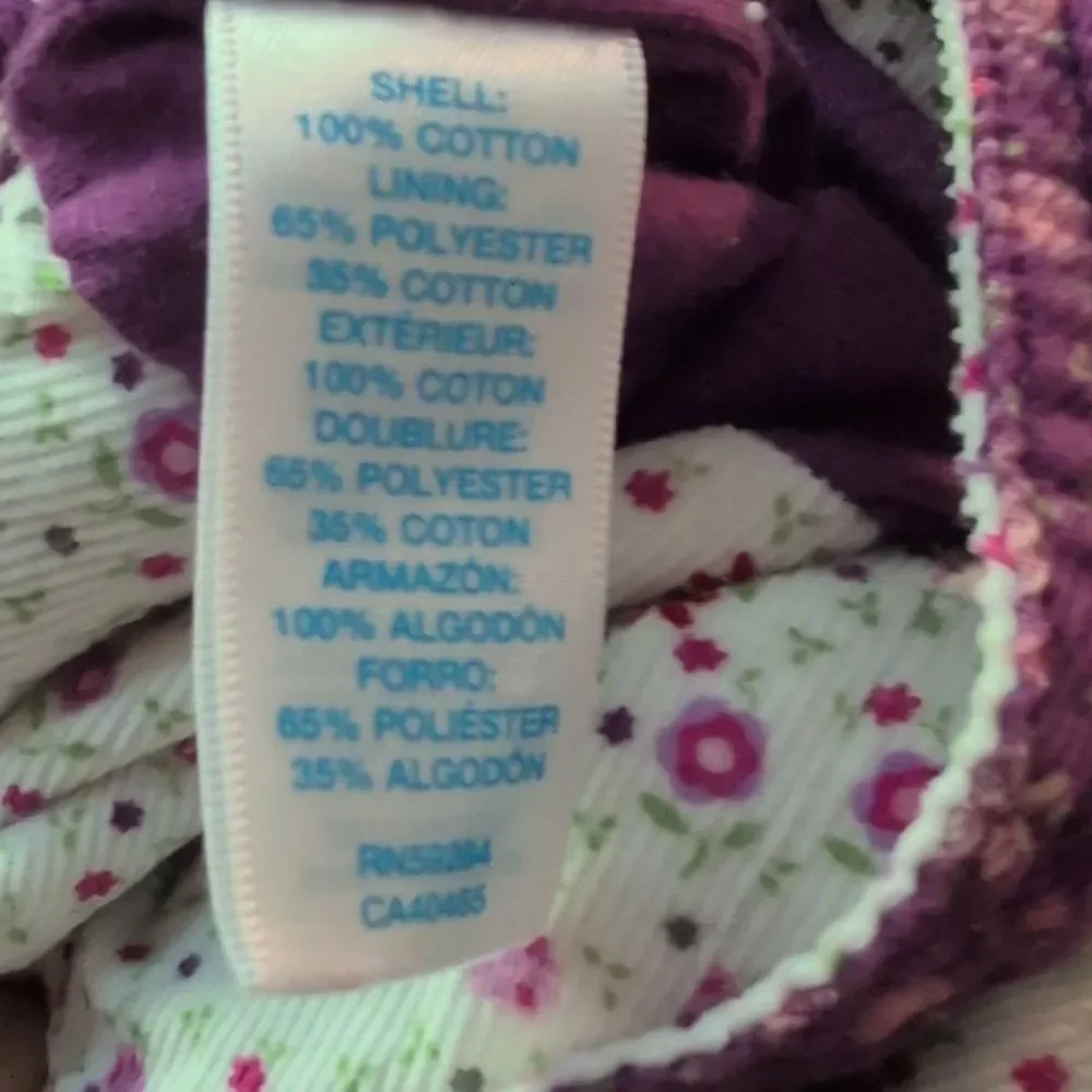 Y2k Children's Place Purple Floral Print‎ Corduroy Infant Girl Romper